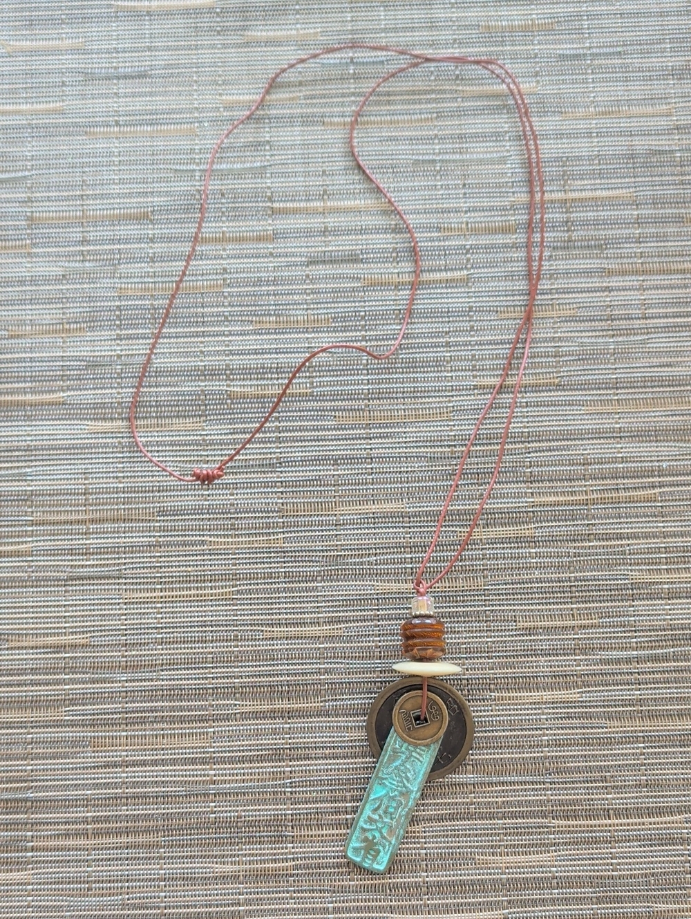 Boho Turquoise Patina Pendant Necklace for Women